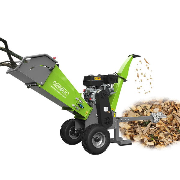 Wallemac WCP15B 6” inch max. Wood Chipper Shredder with Tow Hitch 14HP Gas Powered B&S Engine Electric Start EPA Certified (B&S Engine, Electric Start)