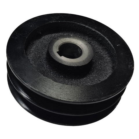 WALLEMAC SG15-PL Dual Groove Pulley 25mm Bore Cast Iron V-Belt Pulley Double Groove 6mm Keyway for 15hp WALLEMAC Stump Grinder WAG15 or Similiar