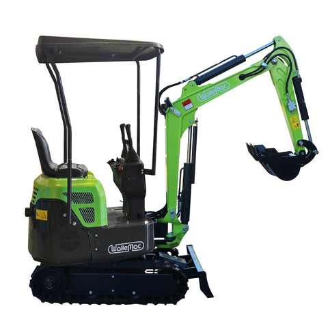 Wallemac WE10GC Hydraulic Mini Crawler Excavator 1Ton 13.5 HP 420ccB&S gas engine,  EPA, Electric start,  Retractable Undercarriage and Boom Swing, FOPs
