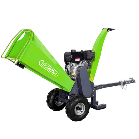 Wallemac WCP15A 6” inch max. Wood Chipper Shredder with Tow Hitch 14HP gas powered B&S engine ELECTRIC Start EPA Certified